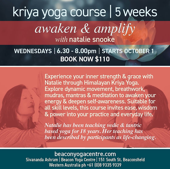 Awaken & Amplify Kriya Yoga Course with Natalie Snooke